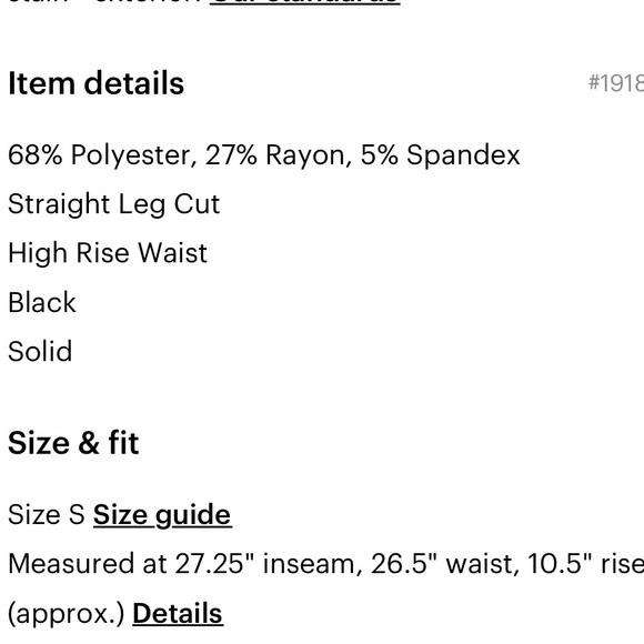 Tuckernuck Black Straight Leg Pants size S - Picture 5 of 5